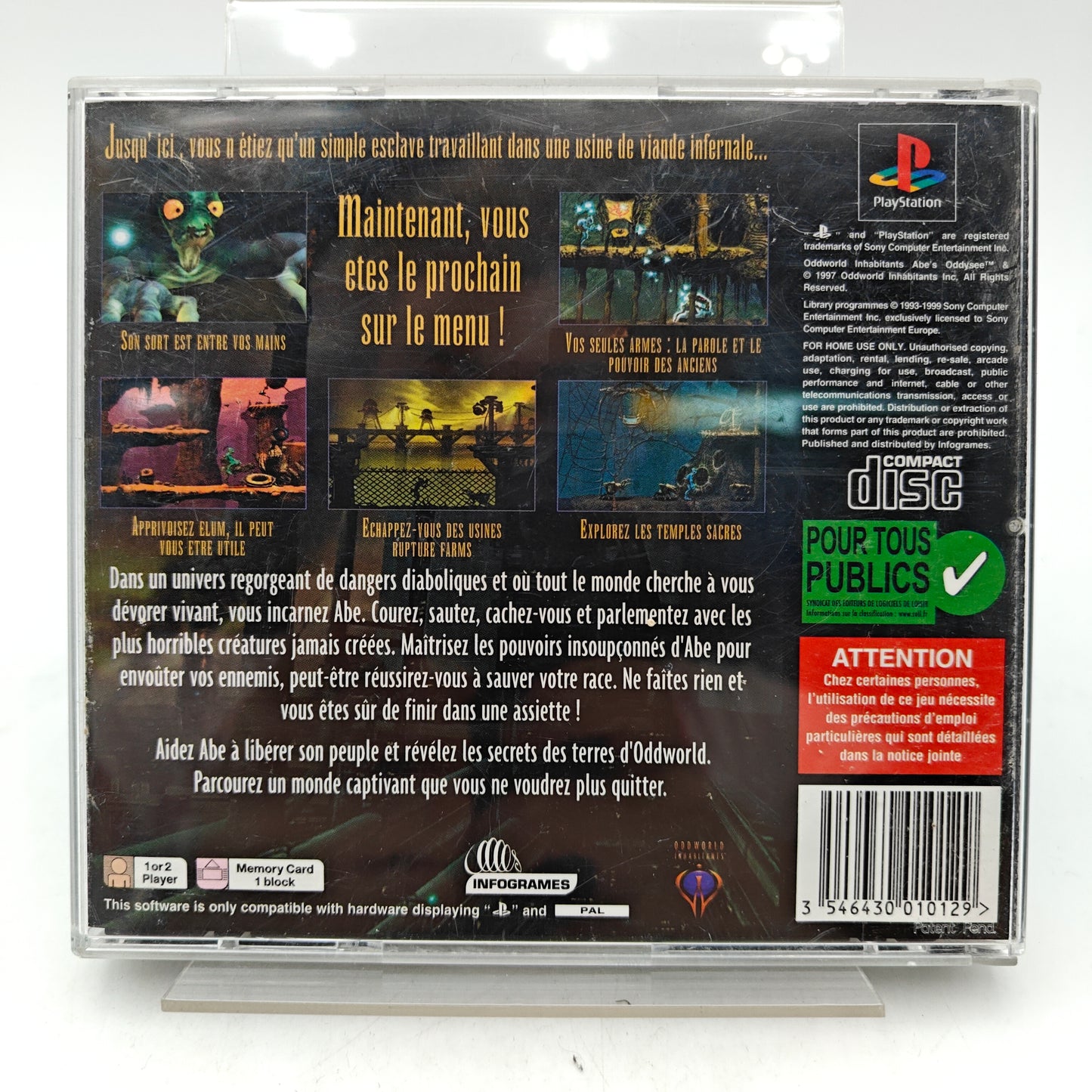 ODDWORLD : L'ODYSSÉE D'ABE - PLAYSTATION 1