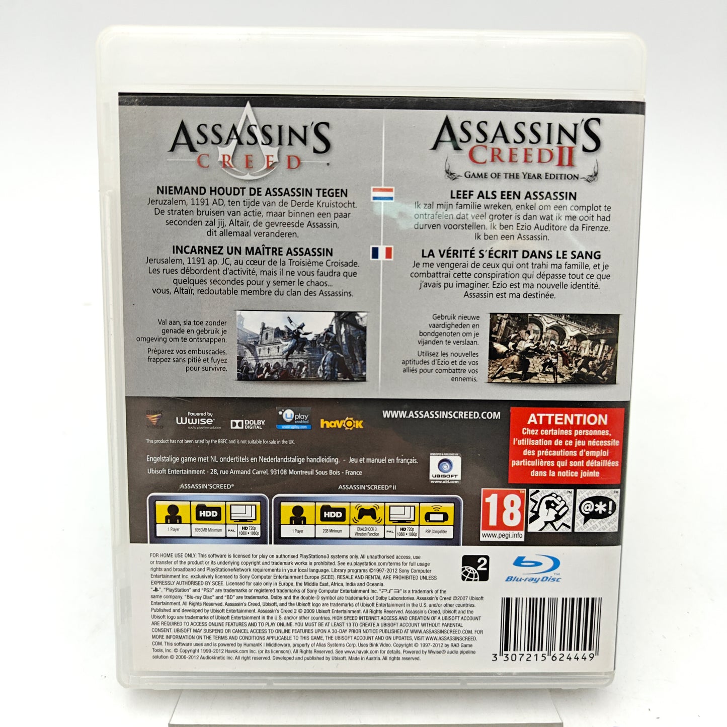ASSASSIN'S CREED II + ASSASSIN'S CREED - PLAYSTATION 3