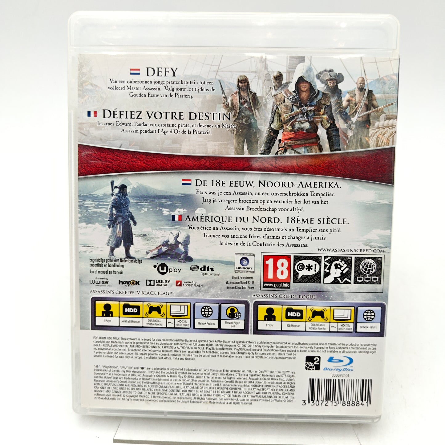 ASSASSIN'S CREED IV : BLACK FLAG + ASSASSIN'S CREED ROGUE - PLAYSTATION 3