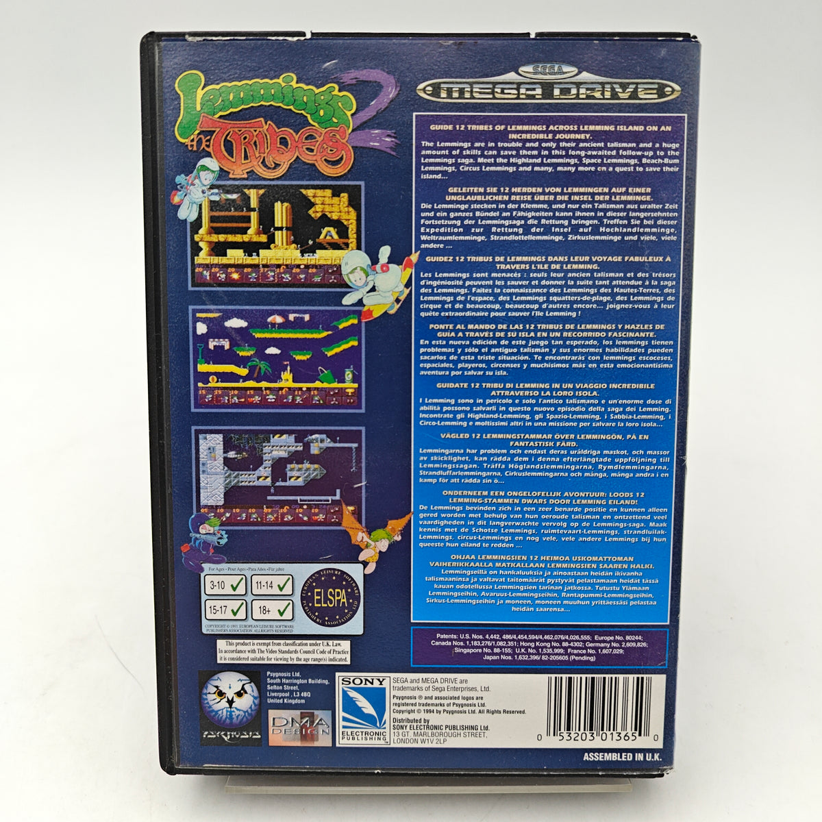 LEMMINGS 2: THE TRIBES - MEGA DRIVE