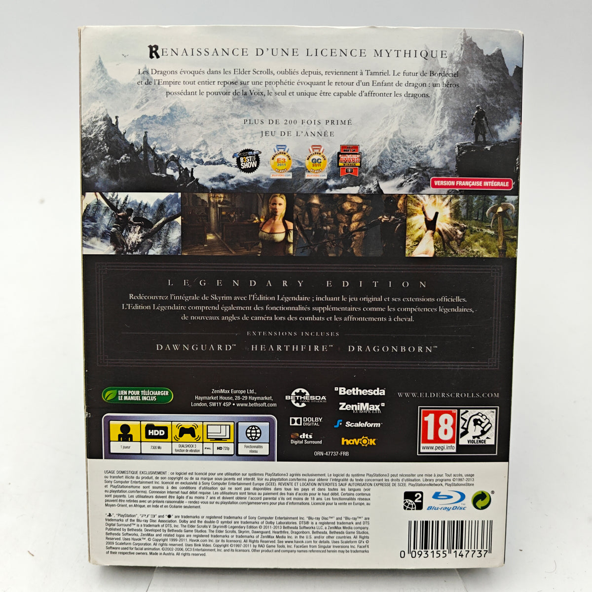 THE ELDER SCROLLS V: SKYRIM LEGENDARY EDITION - PLAYSTATION 3