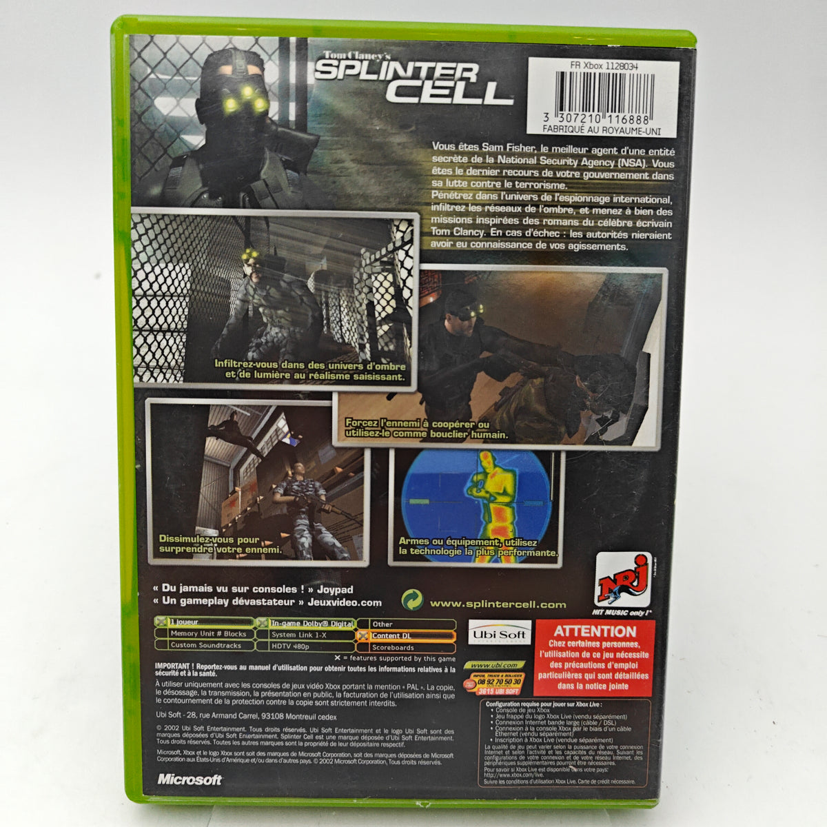TOM CLANCY'S SPLINTER CELL - XBOX