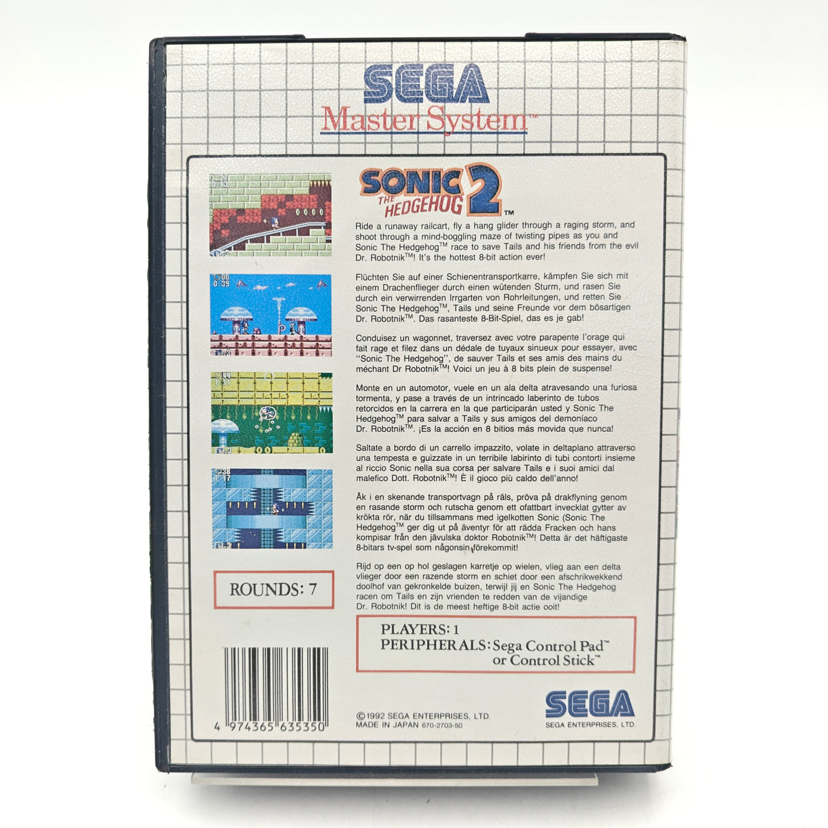 SONIC THE HEDGEHOG 2 - MASTER SYSTEM
