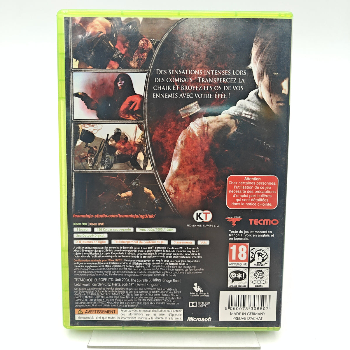 NINJA GAIDEN 3 - XBOX 360