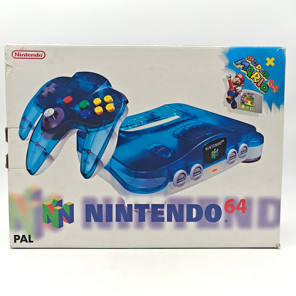 NINTENDO 64 CLEAR BLUE PAK SUPER MARIO 64