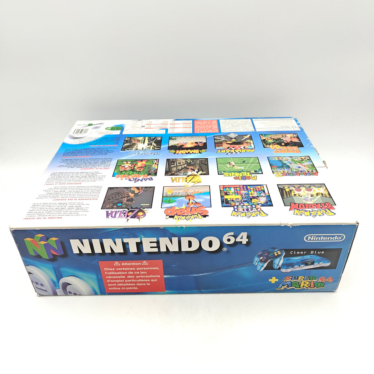 NINTENDO 64 CLEAR BLUE PAK SUPER MARIO 64