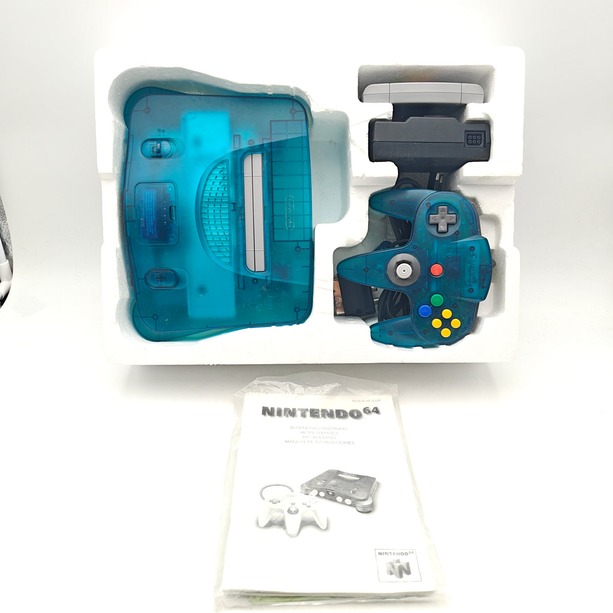 NINTENDO 64 CLEAR BLUE PAK SUPER MARIO 64