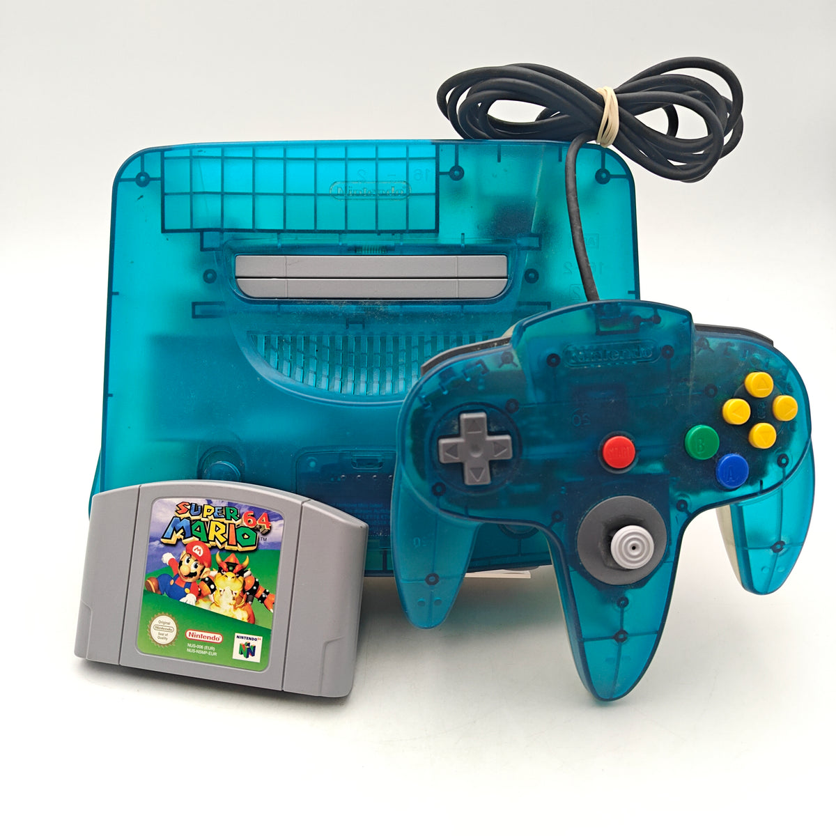 NINTENDO 64 CLEAR BLUE PAK SUPER MARIO 64