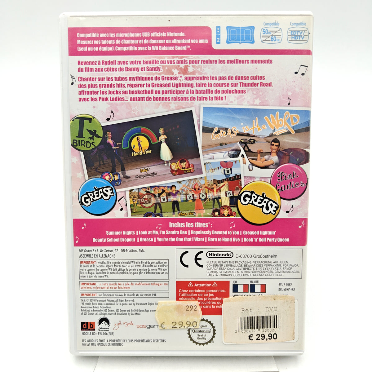 GREASE : LE JEU VIDÉO OFFICIEL - NINTENDO WII