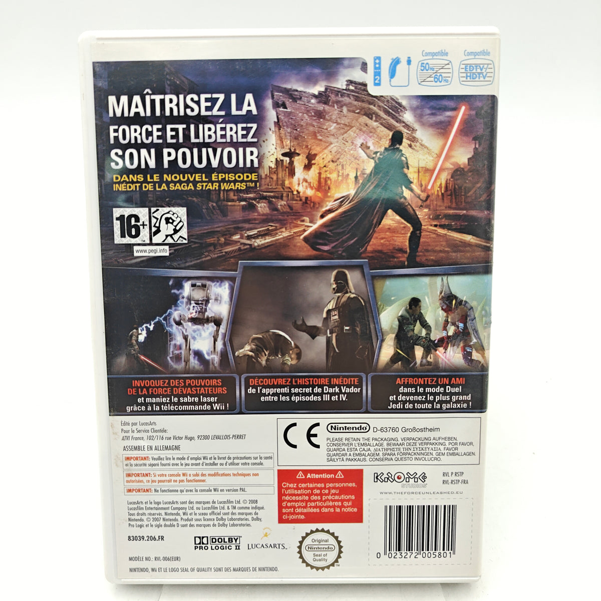 STAR WARS : LE POUVOIR DE LA FORCE - NINTENDO WII