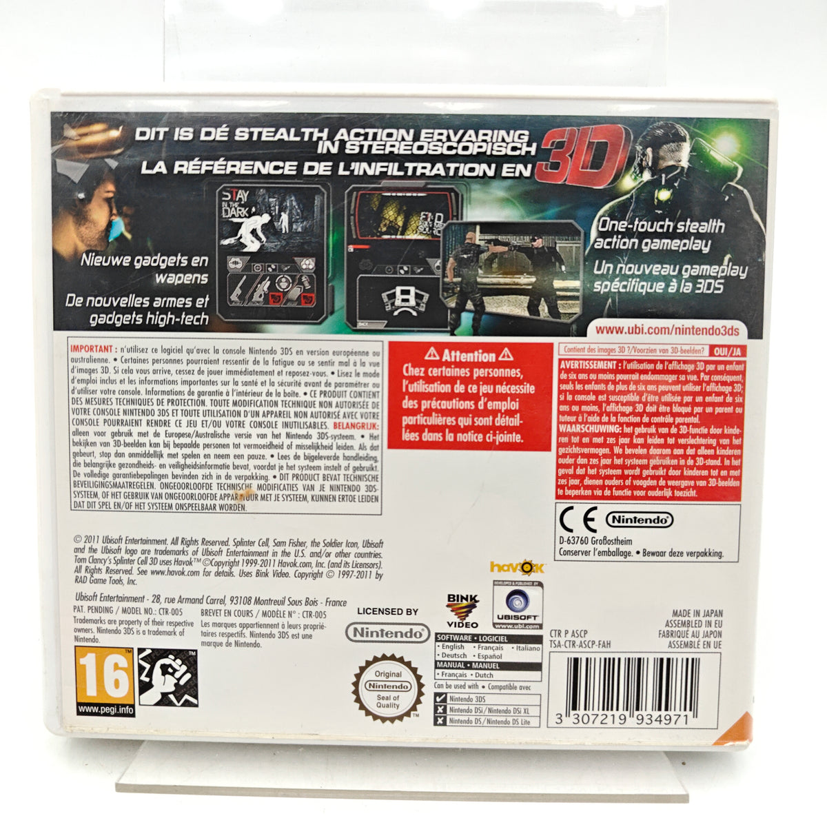 TOM CLANCY'S SPLINTER CELL 3D - NINTENDO 3DS