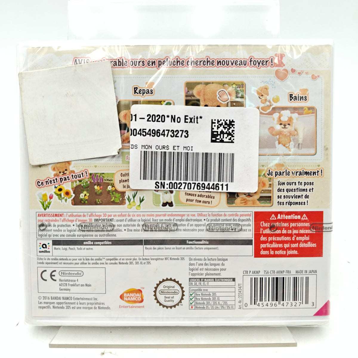 MON OURS ET MOI (NEUF) - NINTENDO 3DS