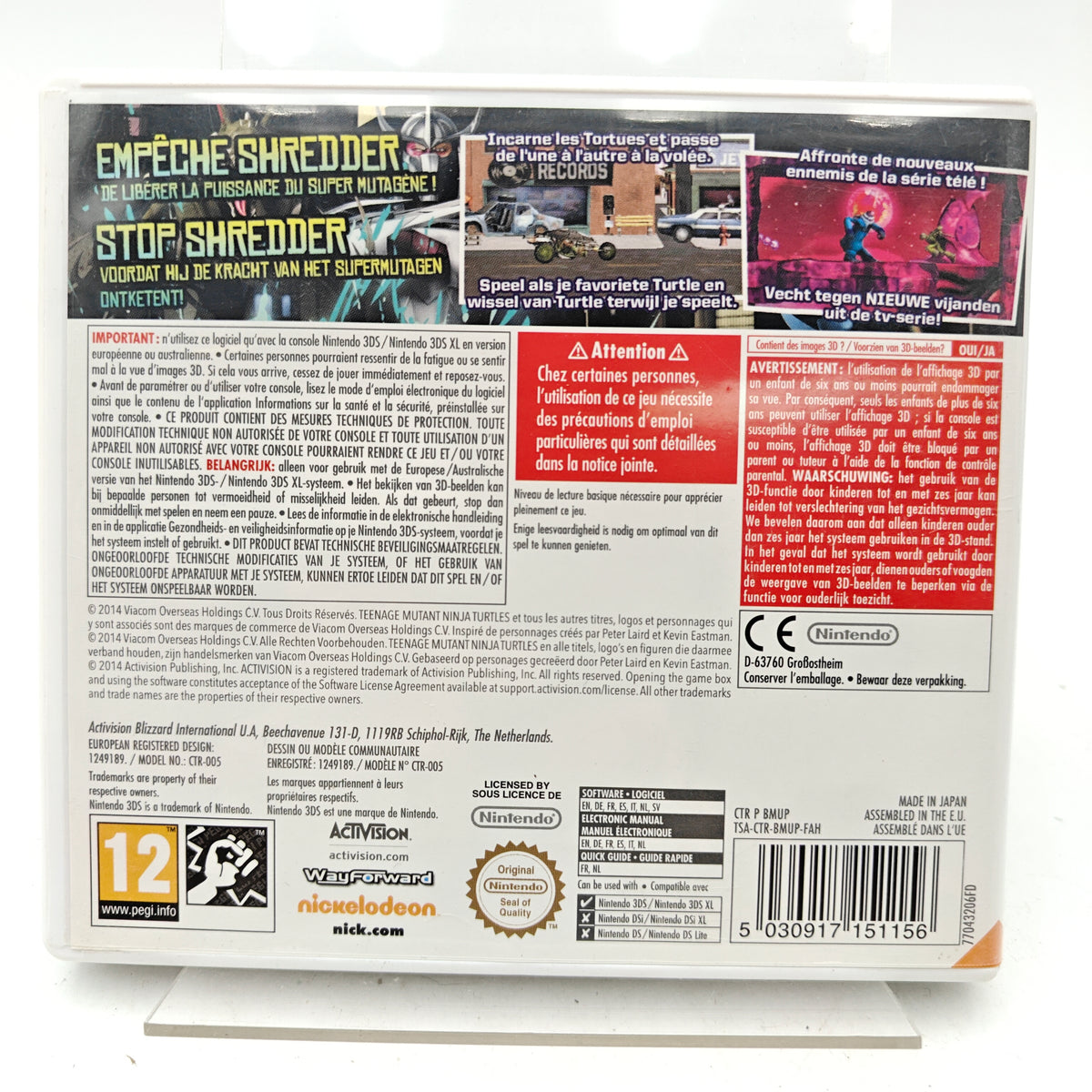 TEENAGE MUTANT NINJA TURTLES: DANGER OF THE OOZE - NINTENDO 3DS