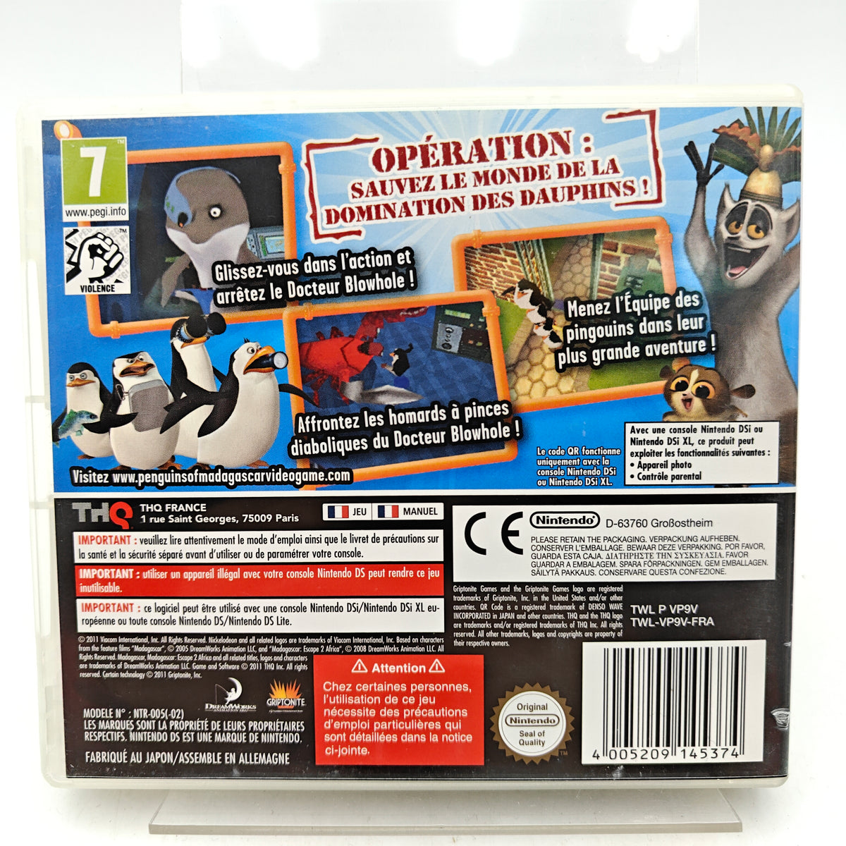 LES PINGOUINS DE MADAGASCAR : LE DOCTEUR BLOWHOLE EST DE RETOUR - NINTENDO DS