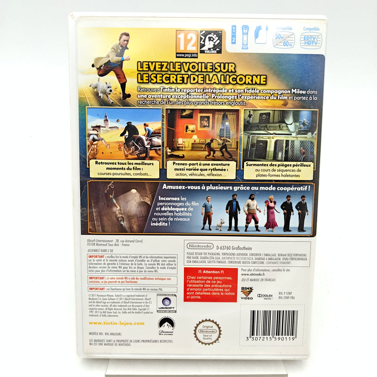 LES AVENTURES DE TINTIN : LE SECRET DE LA LICORNE - NINTENDO WII