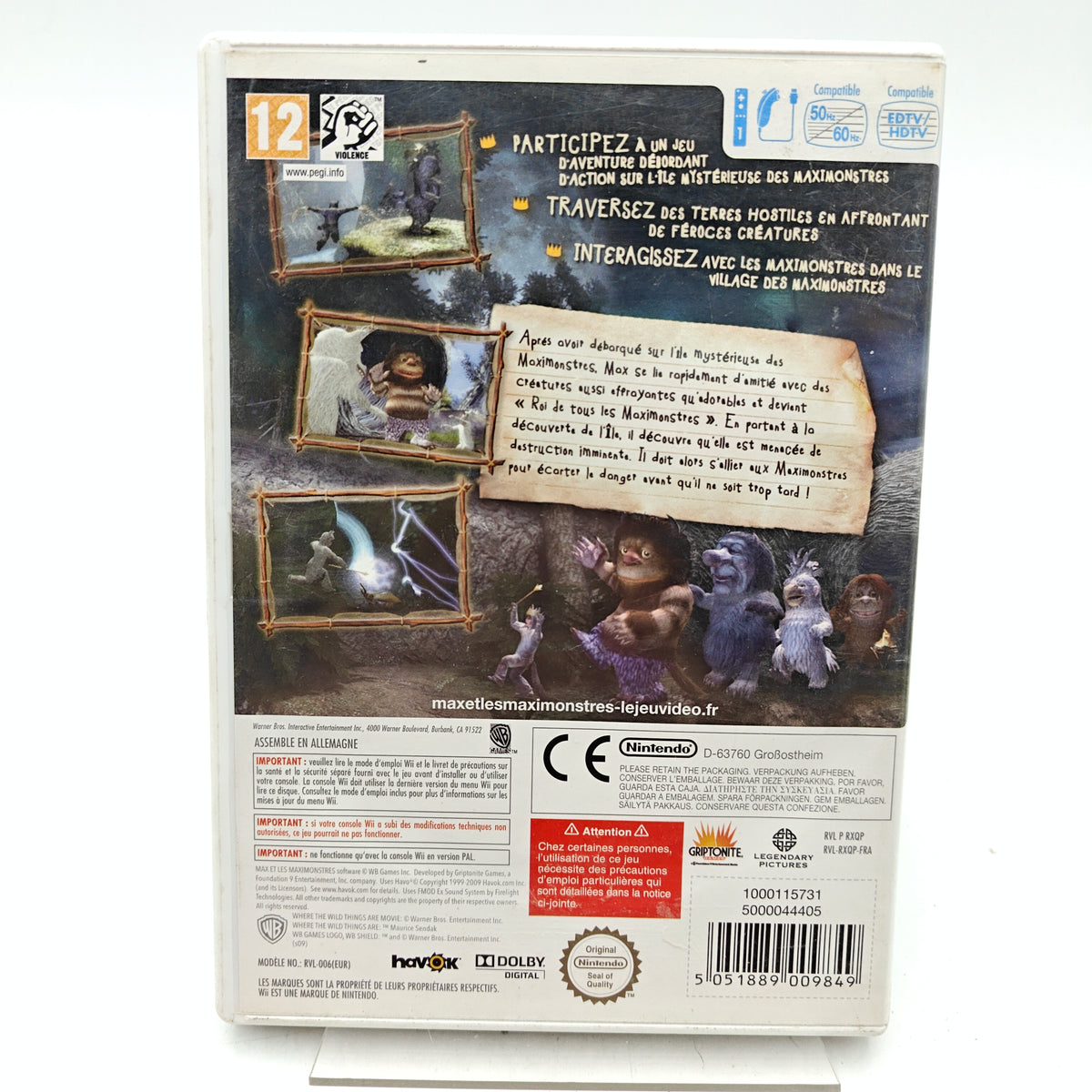 MAX ET LES MAXIMONSTRES - NINTENDO WII