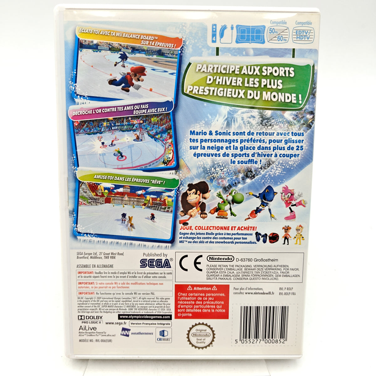 MARIO & SONIC AUX JEUX OLYMPIQUES D'HIVER - NINTENDO WII