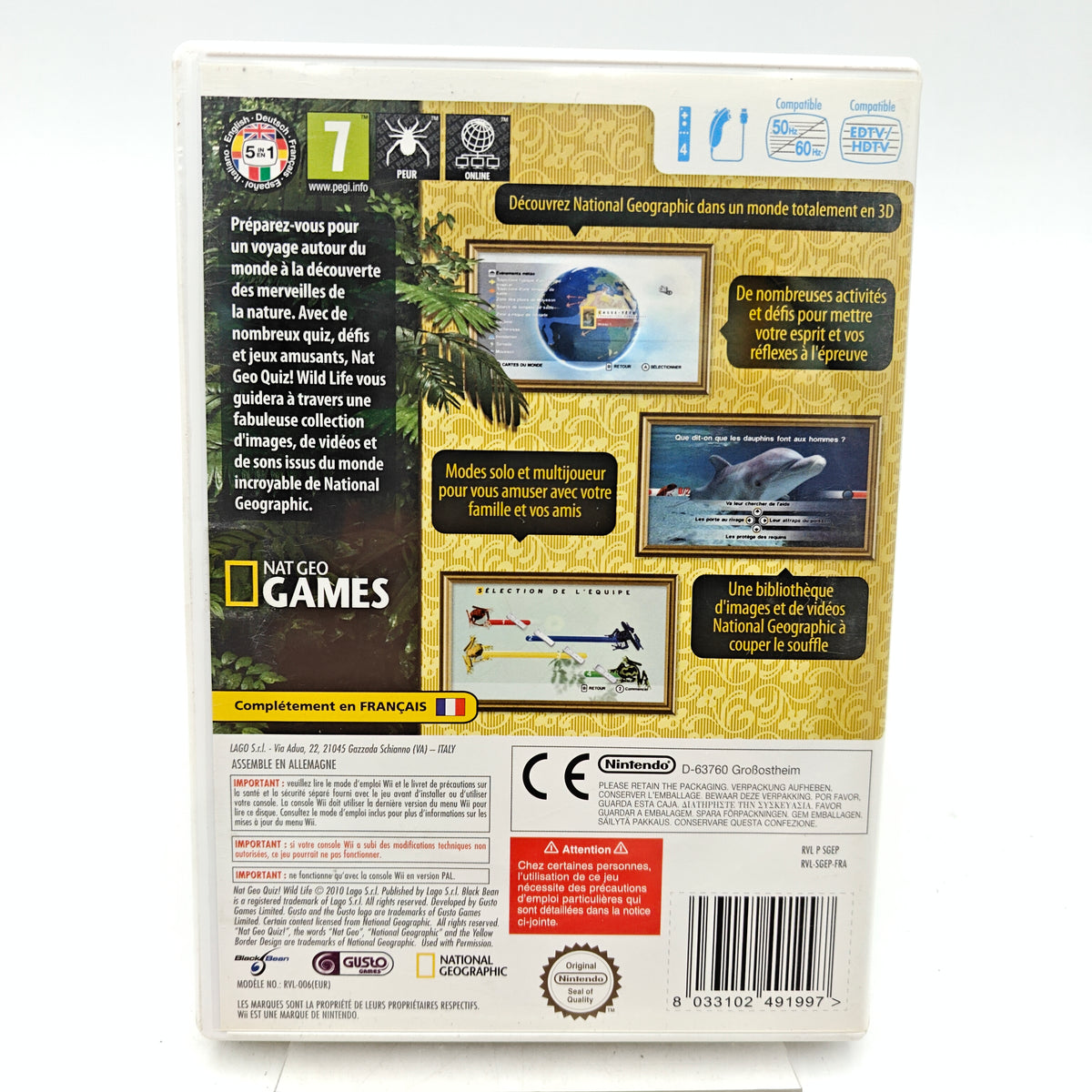 NAT GEO QUIZ WILD LIFE - NINTENDO WII