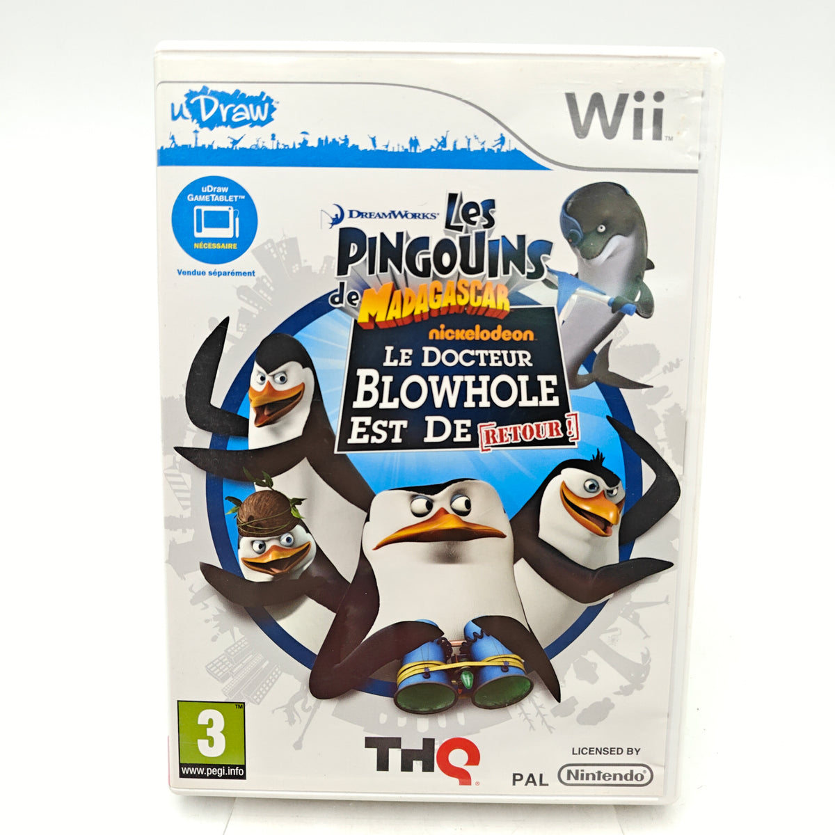 UDRAW : LES PINGOUINS DE MADAGASCAR – LE DOCTEUR BLOWHOLE EST DE RETOUR - NINTENDO WII