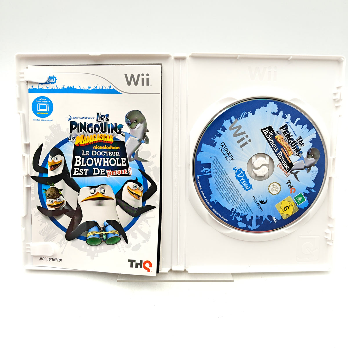 UDRAW : LES PINGOUINS DE MADAGASCAR – LE DOCTEUR BLOWHOLE EST DE RETOUR - NINTENDO WII