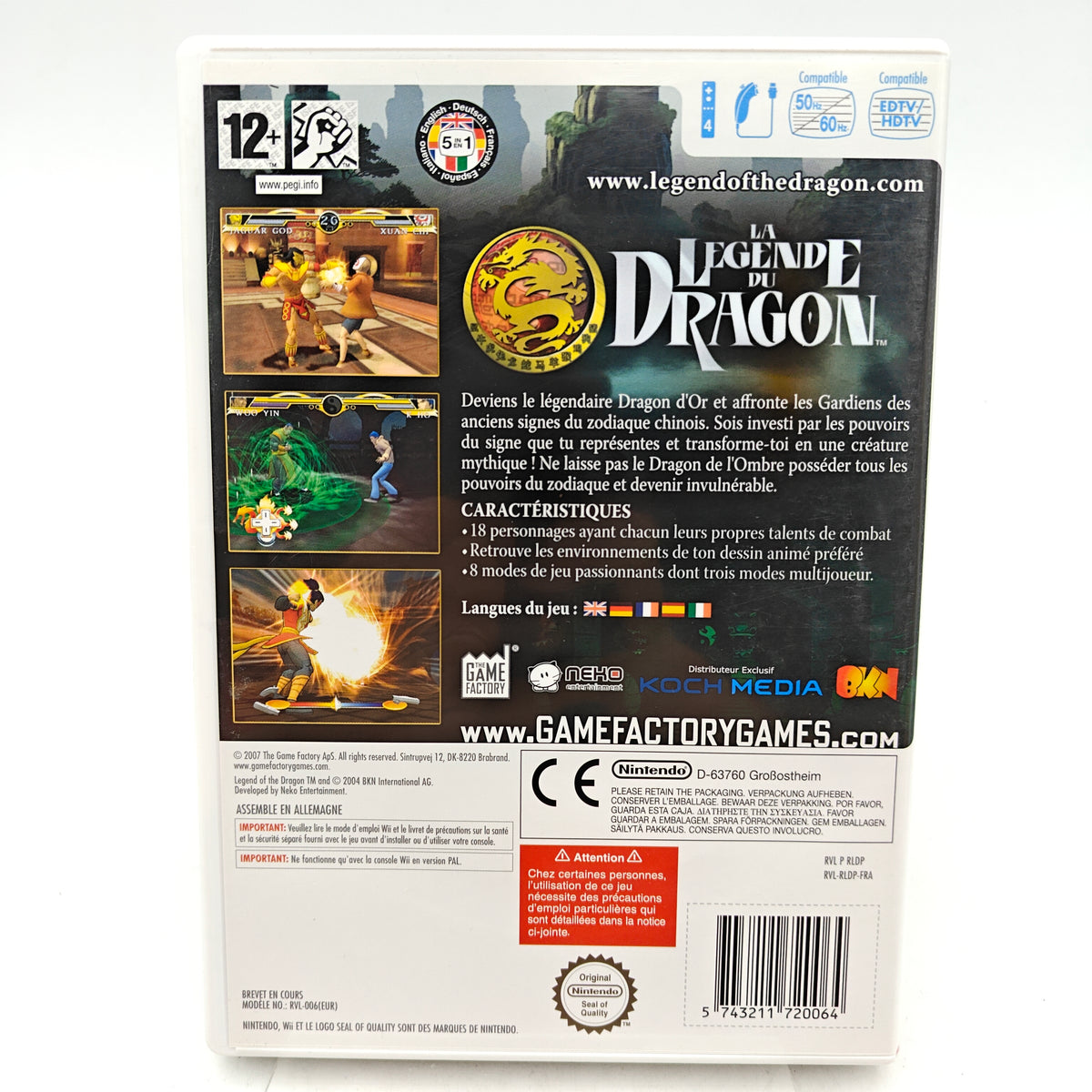 LA LÉGENDE DU DRAGON - NINTENDO WII