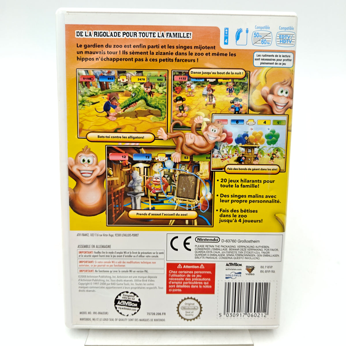 LES SINGES FARCEURS : 20 MINI-JEUX - NINTENDO WII