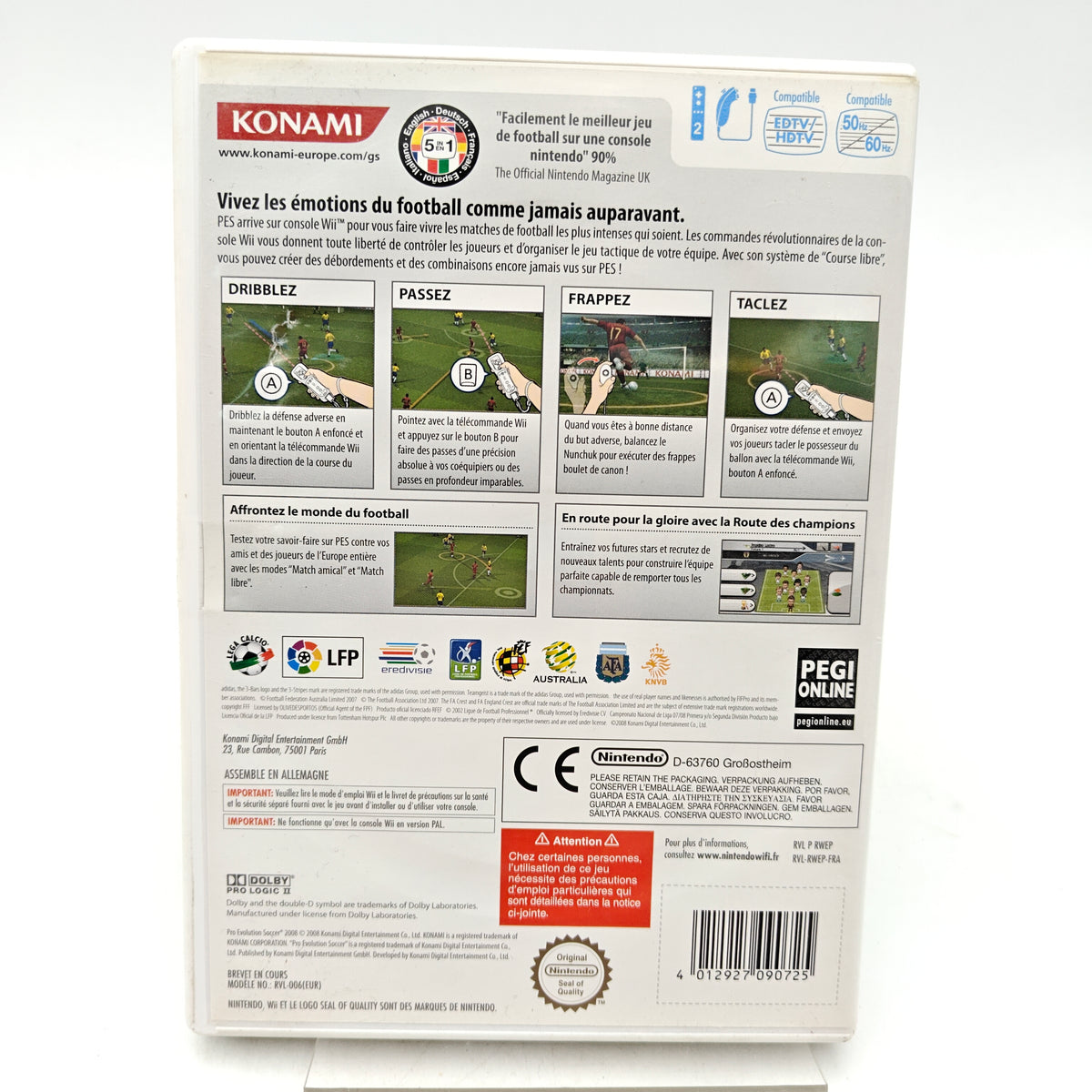 PRO EVOLUTION SOCCER 2008 - NINTENDO WII