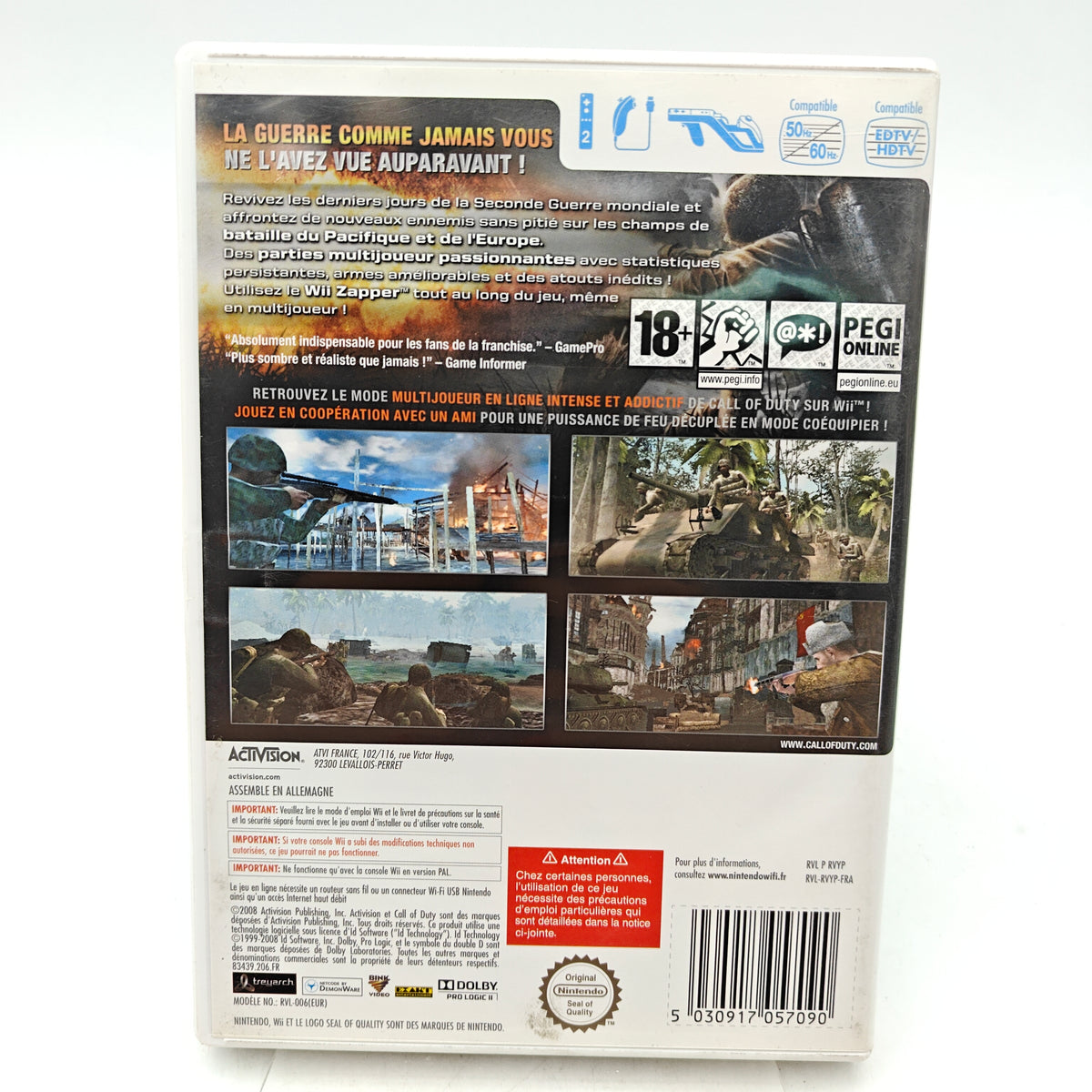 CALL OF DUTY: WORLD AT WAR - NINTENDO WII