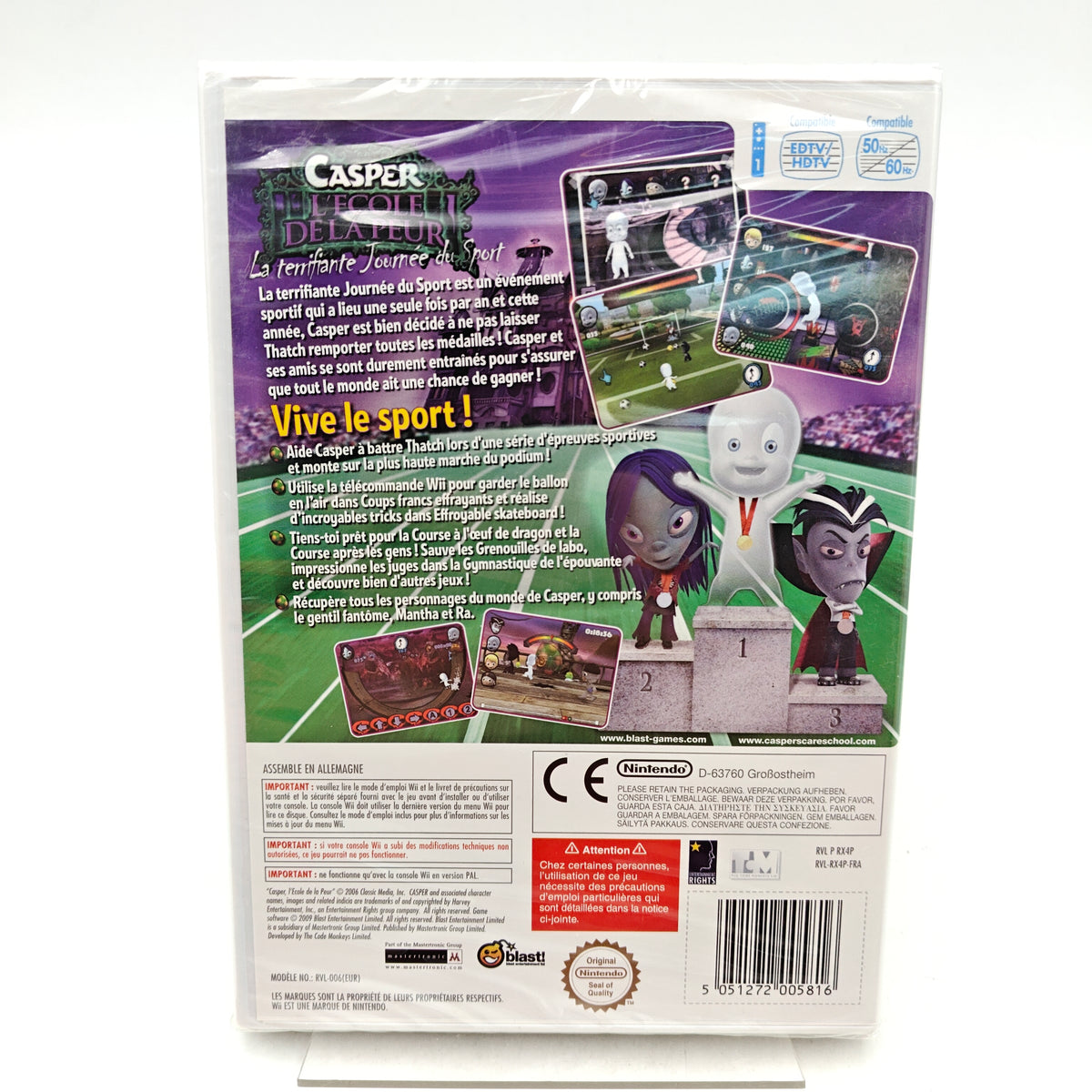 CASPER L'ÉCOLE DE LA PEUR : LA TERRIFIANTE JOURNÉE DU SPORT (NEUF) - NINTENDO WII