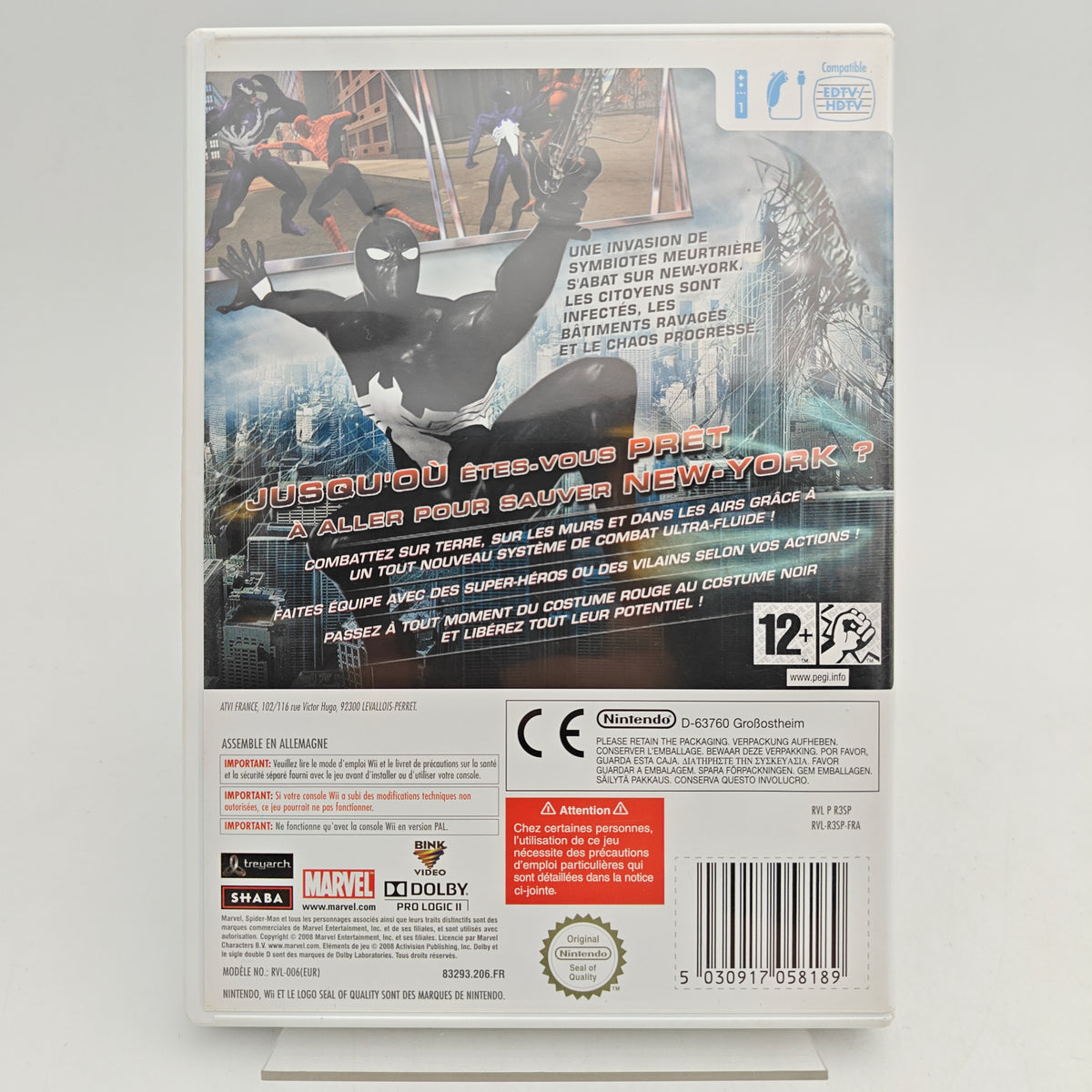 SPIDER-MAN : LE RÈGNE DES OMBRES - NINTENDO WII