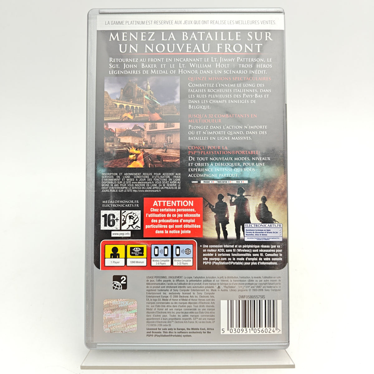 MEDAL OF HONOR HEROES - PLAYSTATION PORTABLE