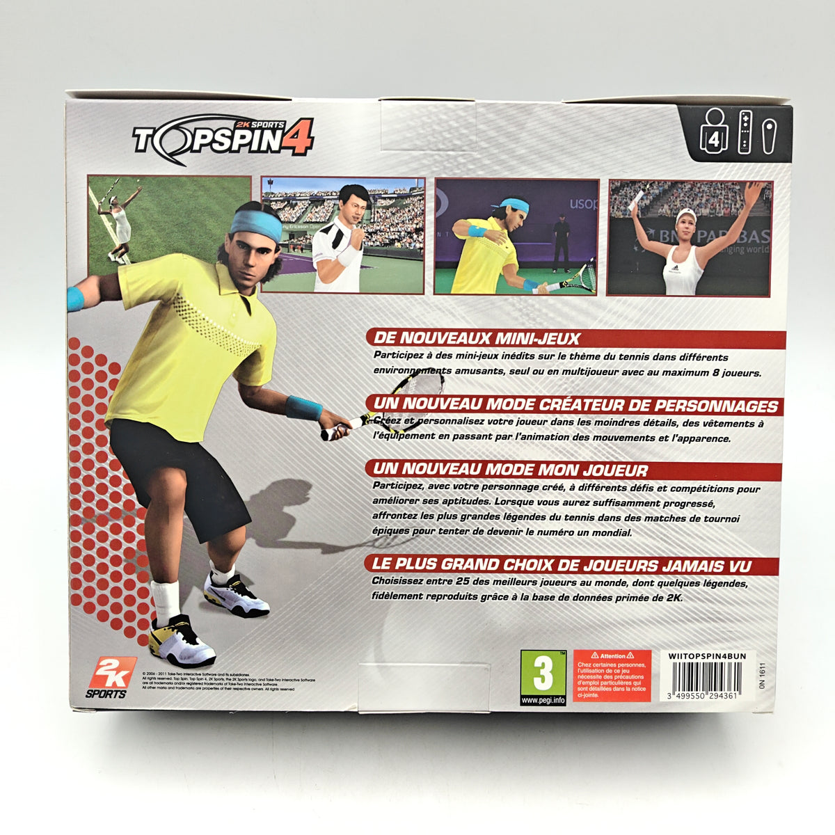 TOP SPIN 4 + ACCESSOIRES – WII