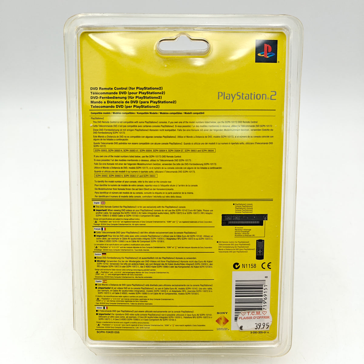 PLAYSTATION 2 DVD REMOTE CONTROL GRISE
