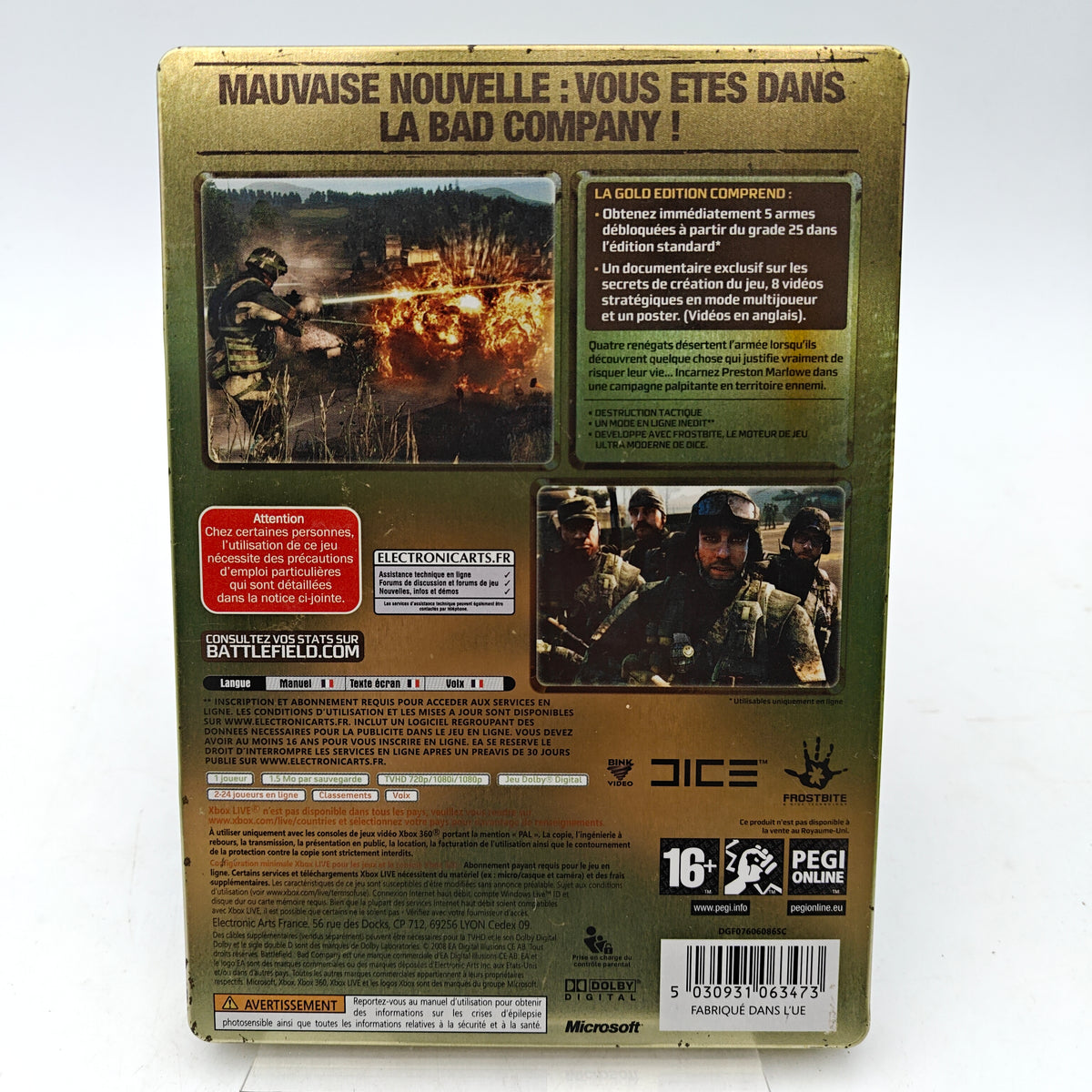 BATTLEFIELD: BAD COMPANY – GOLD EDITION - XBOX 360