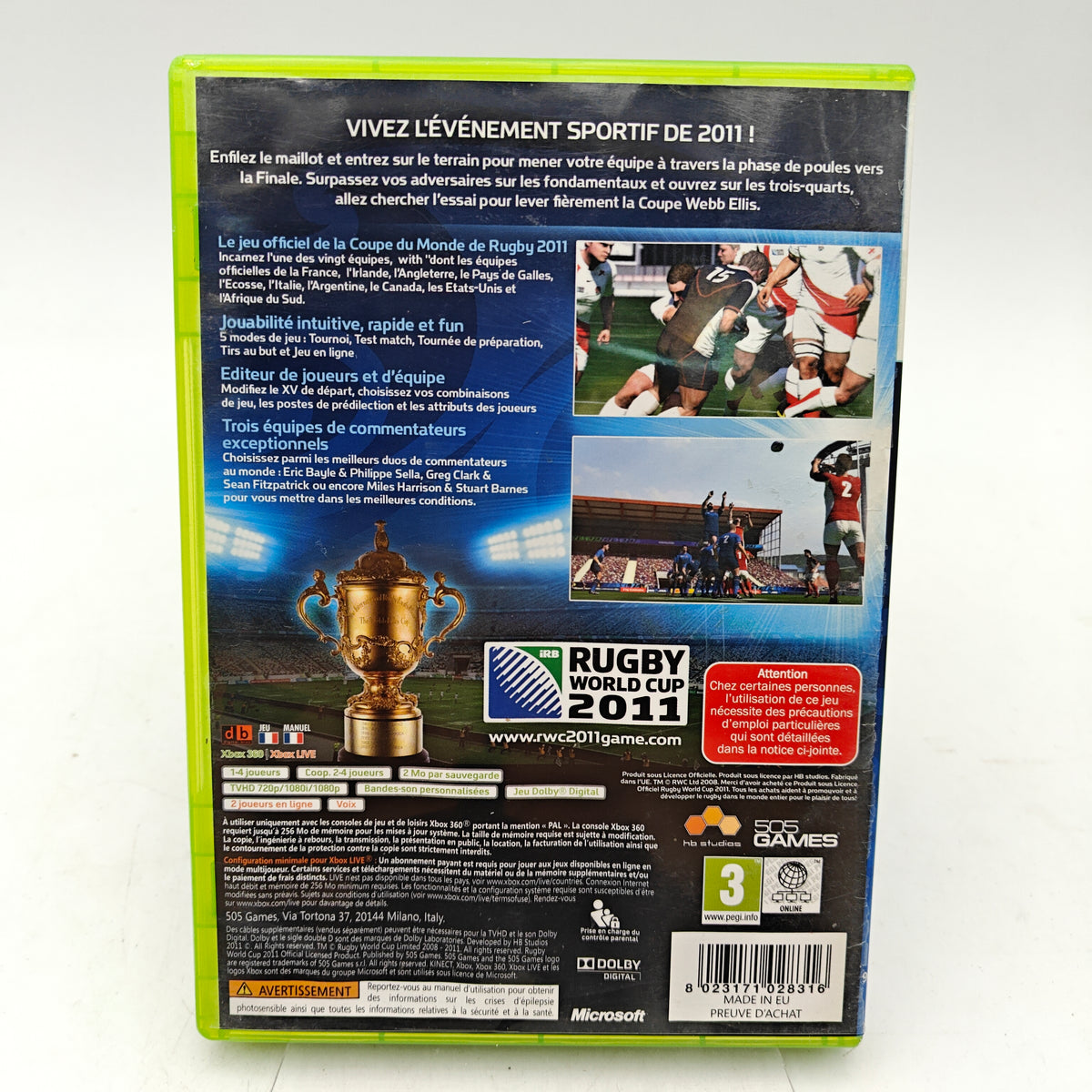 RUGBY WORLD CUP 2011 - XBOX 360