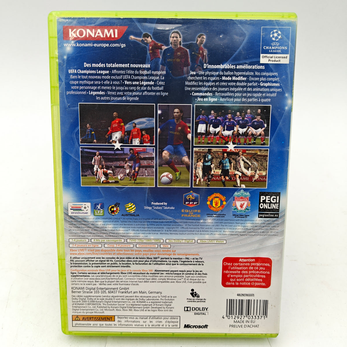 PRO EVOLUTION SOCCER 2009 - XBOX 360