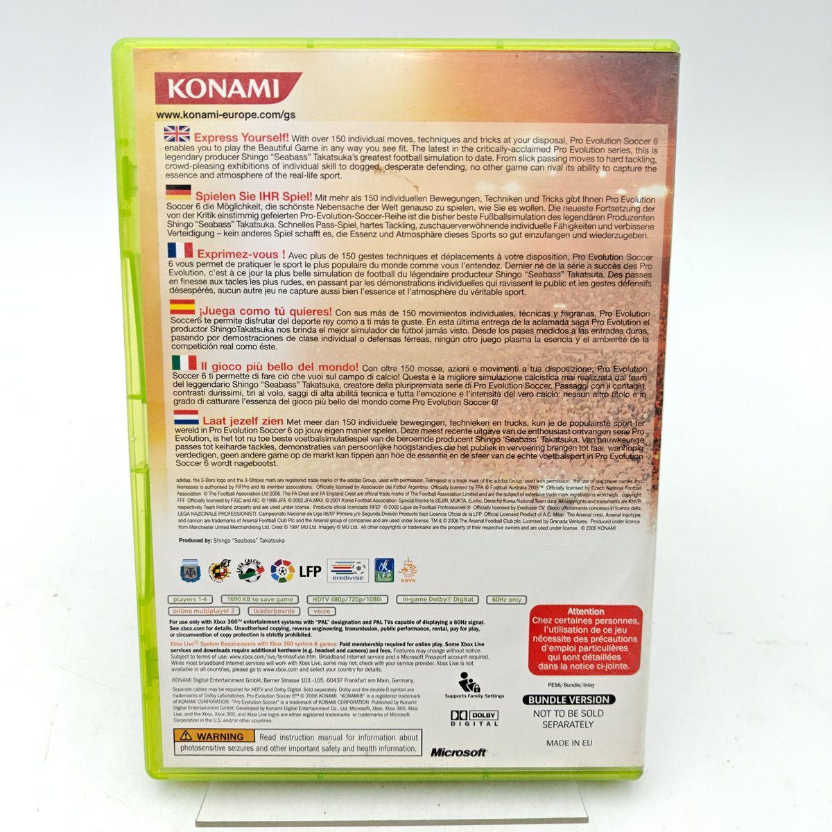 PRO EVOLUTION SOCCER 6 - XBOX 360