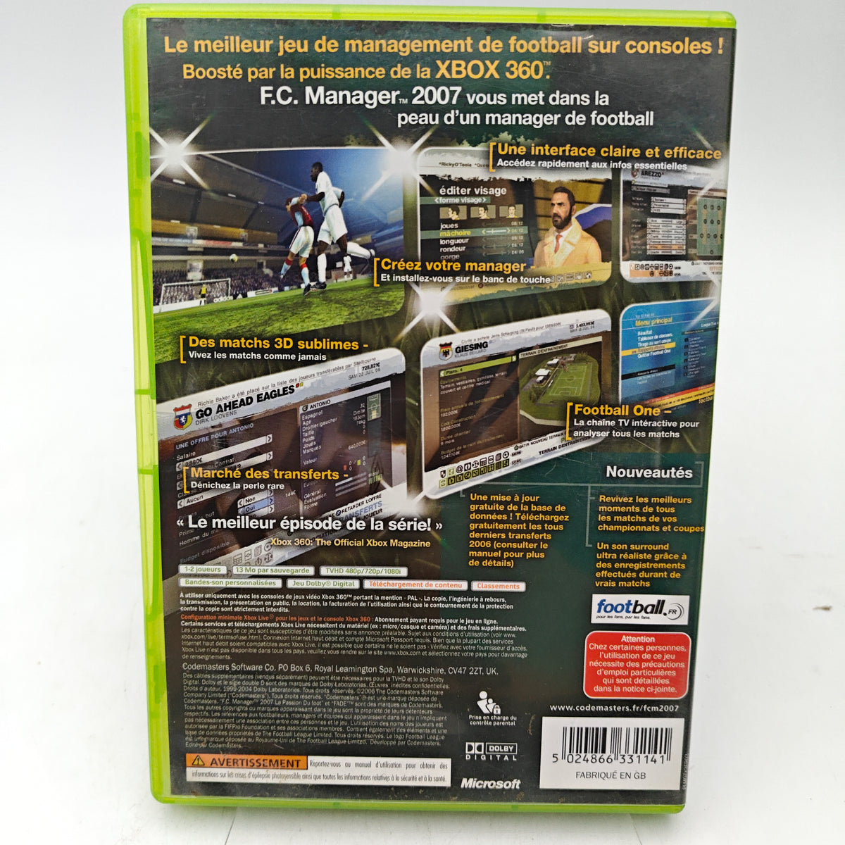 F.C. MANAGER 2007 - XBOX 360