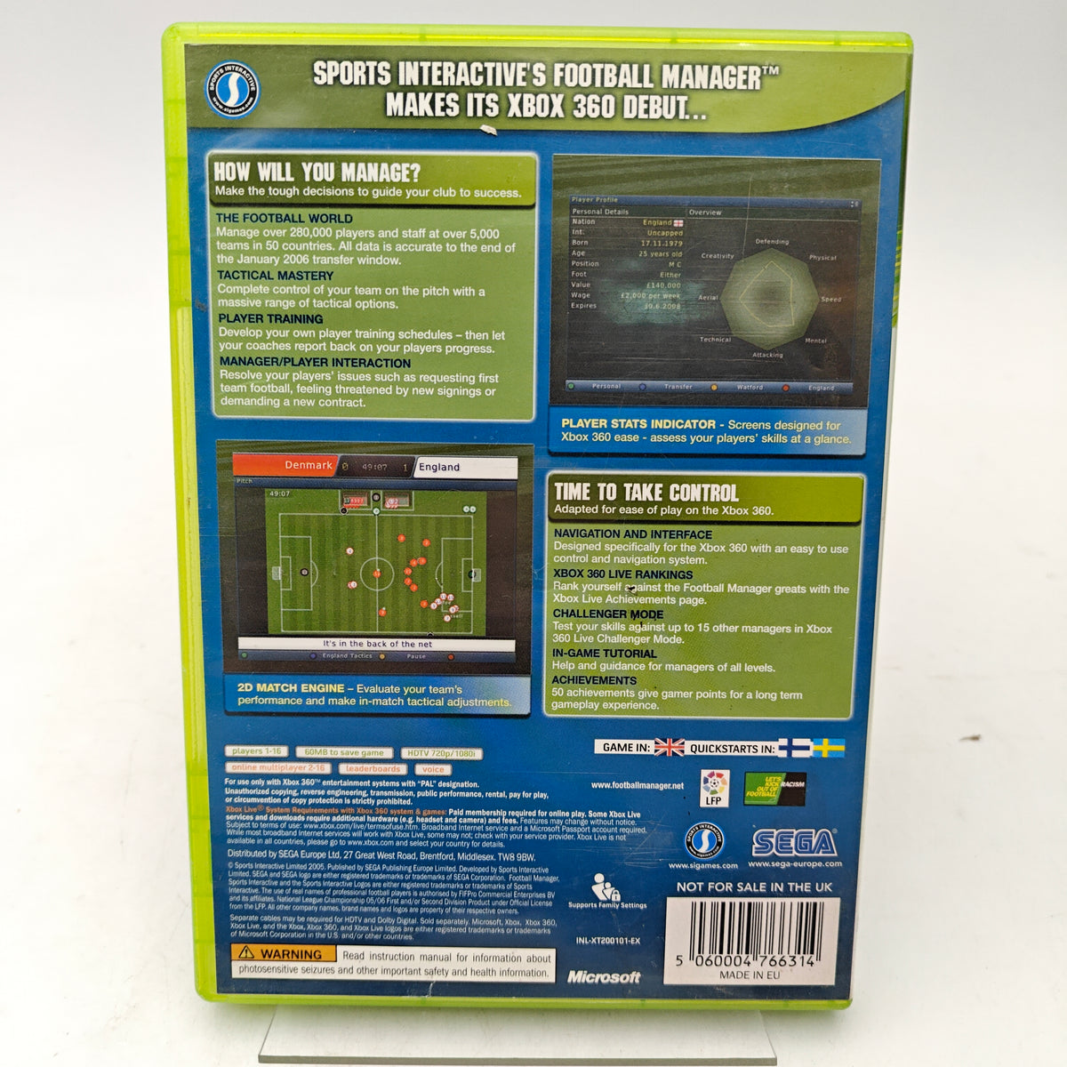 FOOTBALL MANAGER 2006 - XBOX 360
