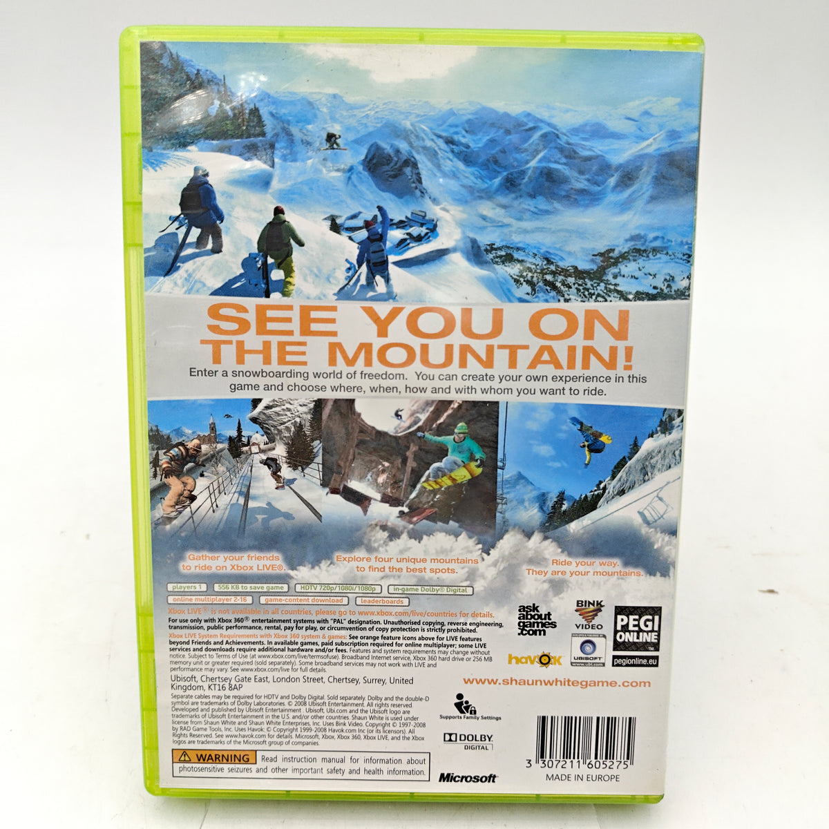 SHAUN WHITE SNOWBOARDING - XBOX 360