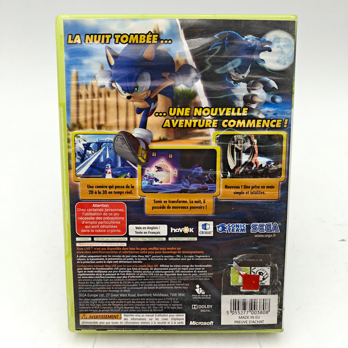 SONIC UNLEASHED - XBOX 360