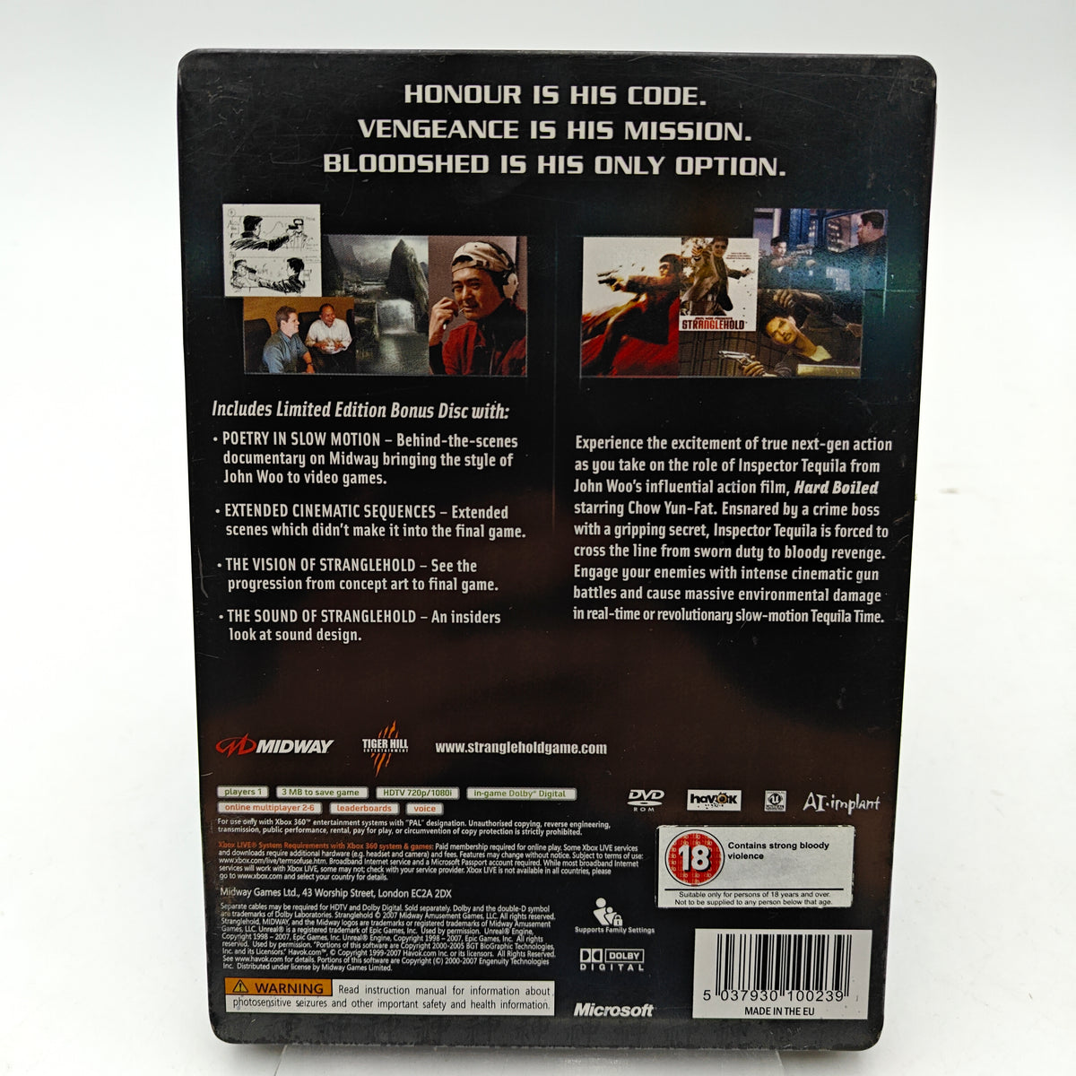 JOHN WOO PRESENTS STRANGLEHOLD – COLLECTOR'S EDITION - XBOX 360