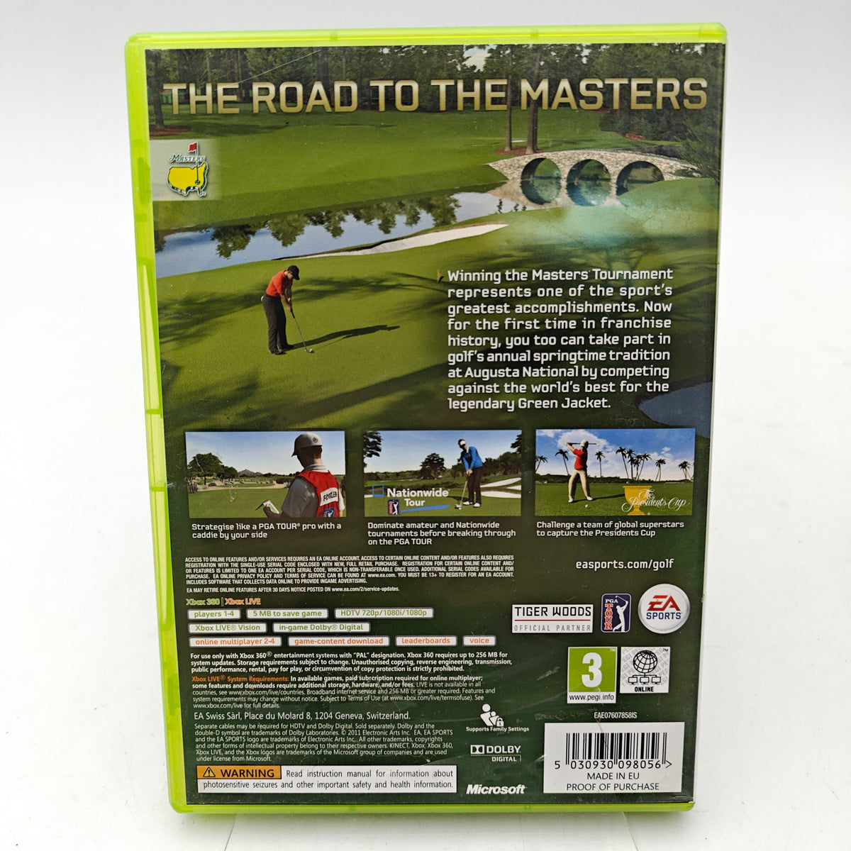 TIGER WOODS PGA TOUR 12: THE MASTERS - XBOX 360