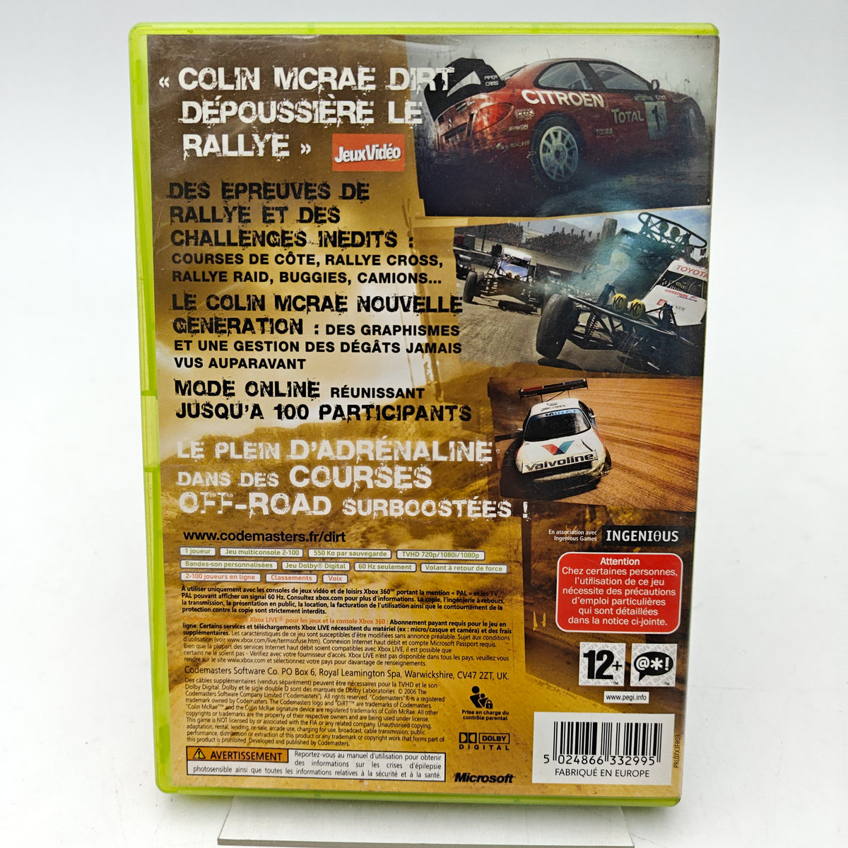 COLIN MCRAE: DIRT - XBOX 360