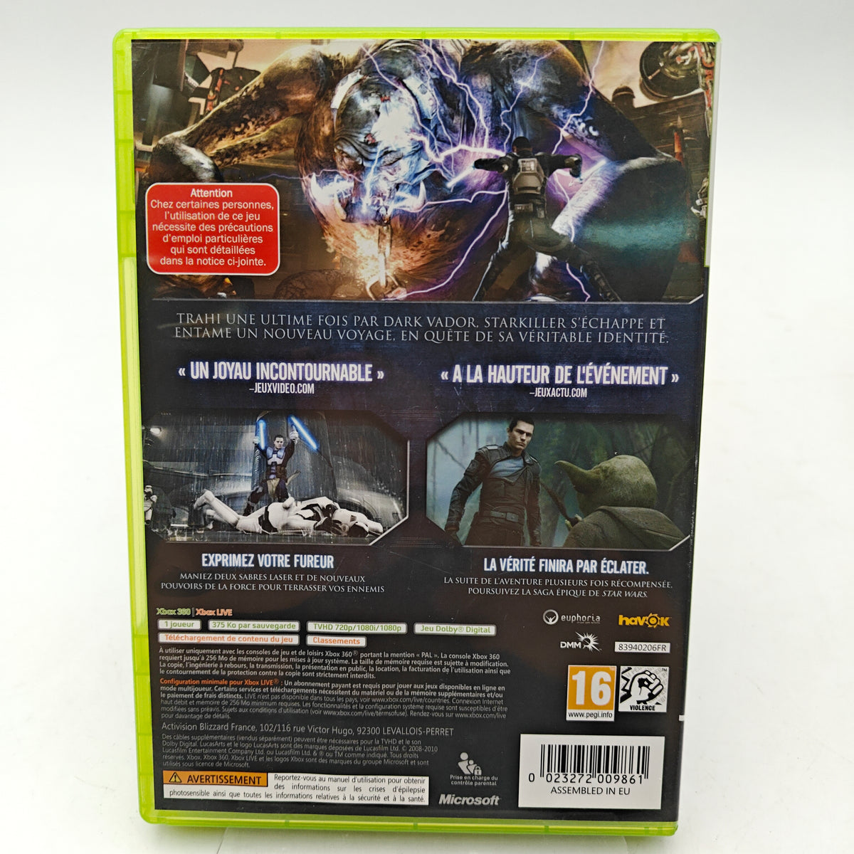 STAR WARS : LE POUVOIR DE LA FORCE II - XBOX 360