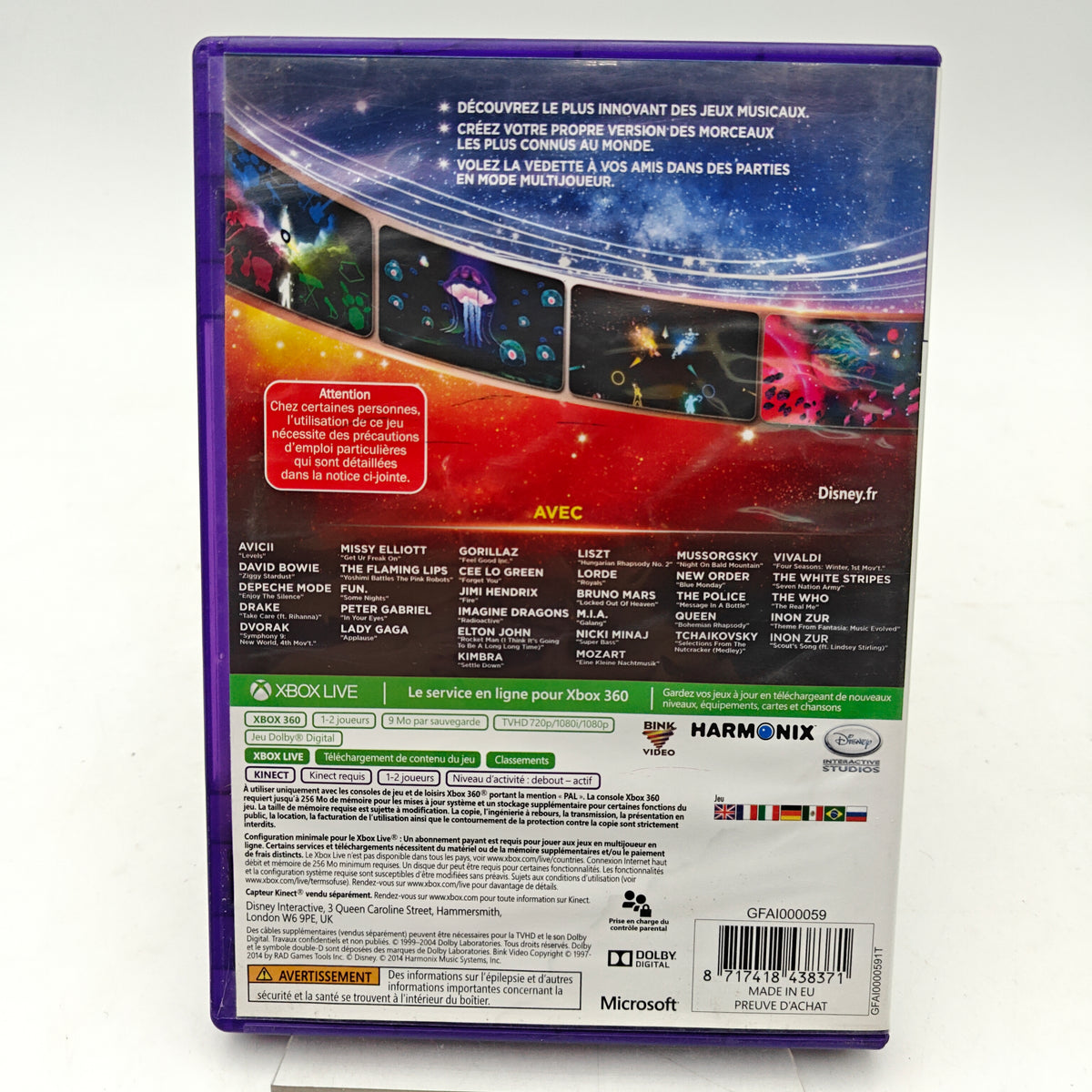 DISNEY FANTASIA : LE POUVOIR DU SON - XBOX 360