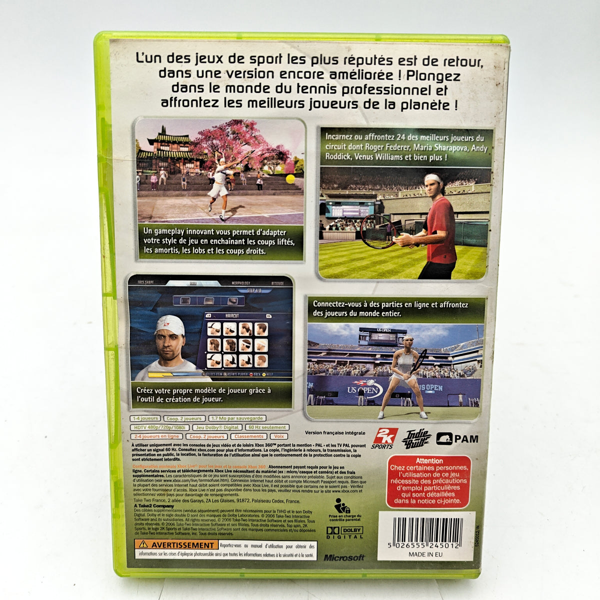 TOP SPIN 2 - XBOX 360