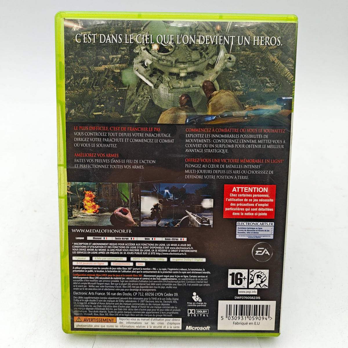 MEDAL OF HONOR: AIRBORNE - XBOX 360