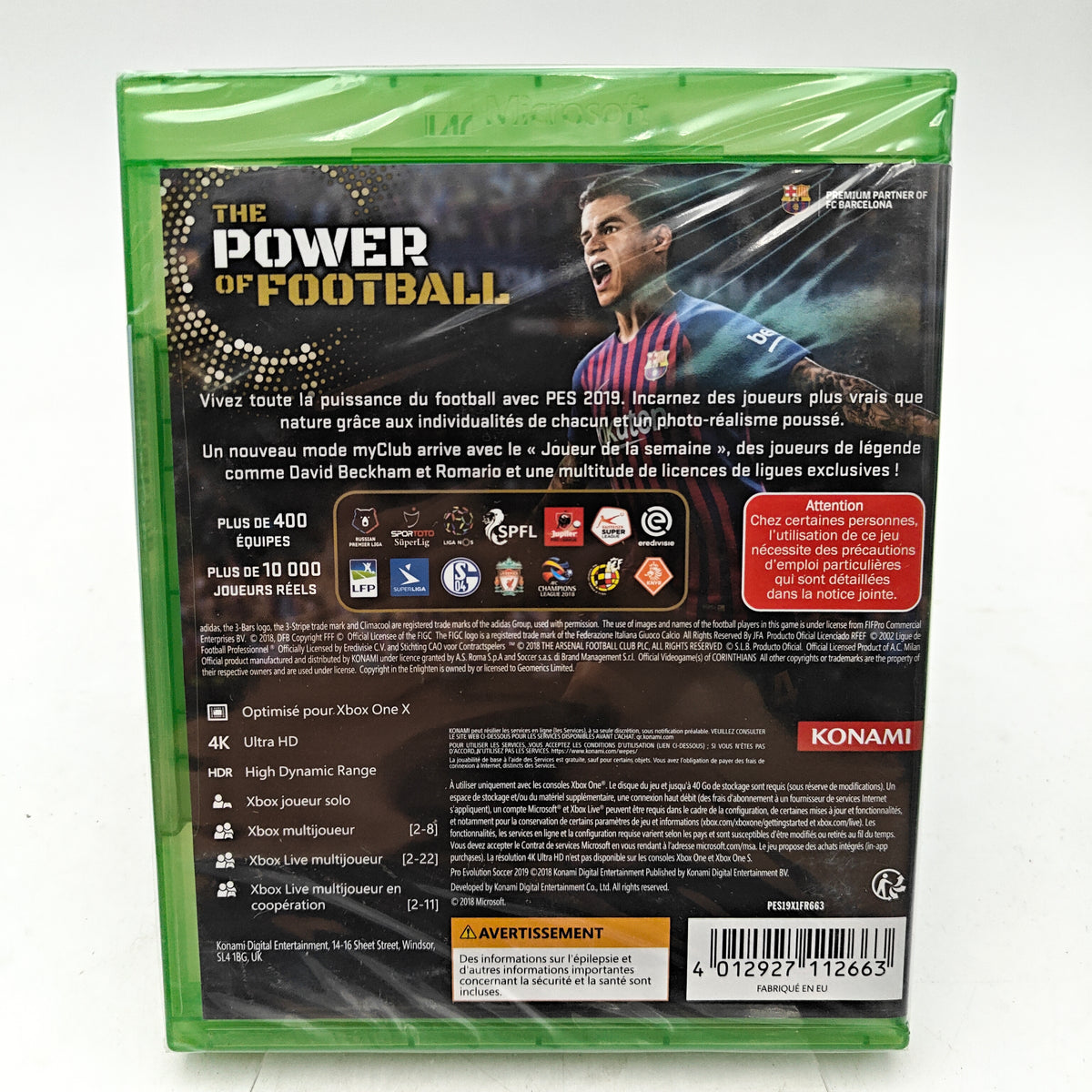 PRO EVOLUTION SOCCER 2019 (NEUF) - XBOX ONE