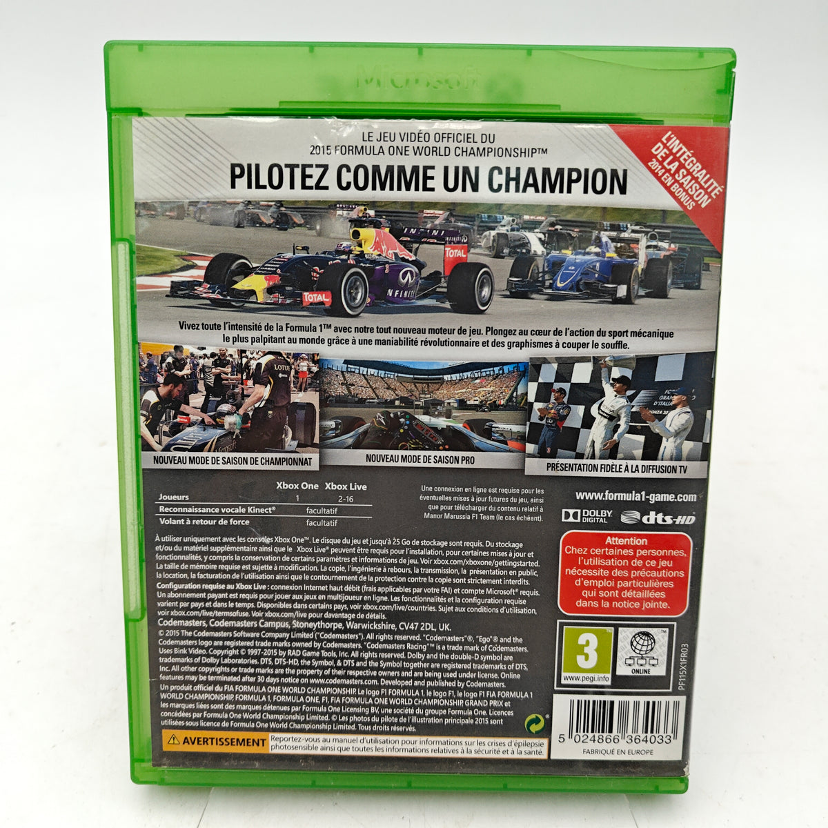 F1 2015 - XBOX ONE